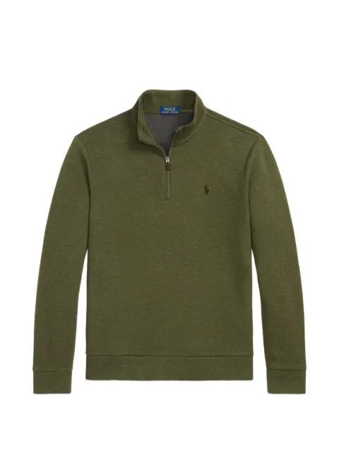 quarter-zip logo-embroidered sweater by POLO RALPH LAUREN