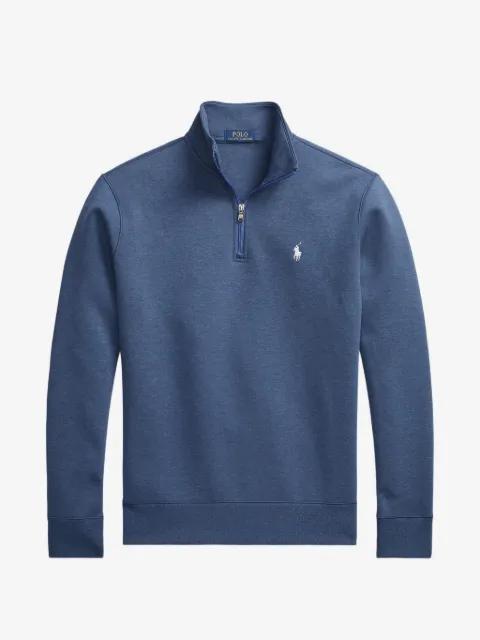 quarter-zip logo-embroidered sweatshirt by POLO RALPH LAUREN