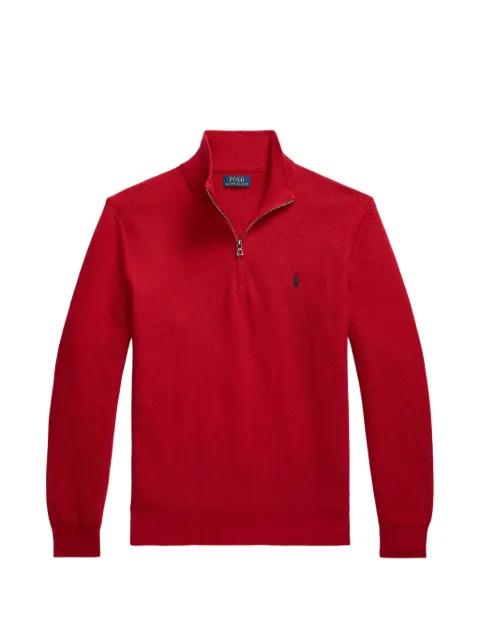 quarter-zip waffle-knit sweater by POLO RALPH LAUREN