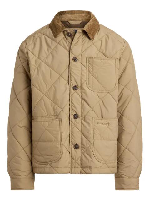 quilted corduroy-trim jacket by POLO RALPH LAUREN