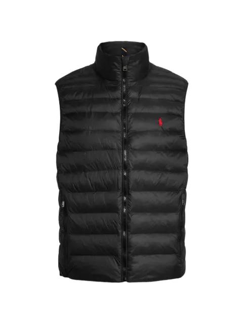 quilted-design logo-embroidered gilet by POLO RALPH LAUREN