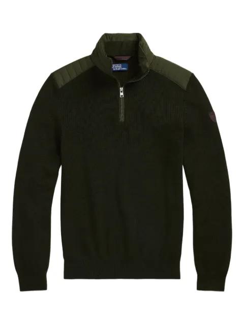 quilted-panel half-zip sweater by POLO RALPH LAUREN
