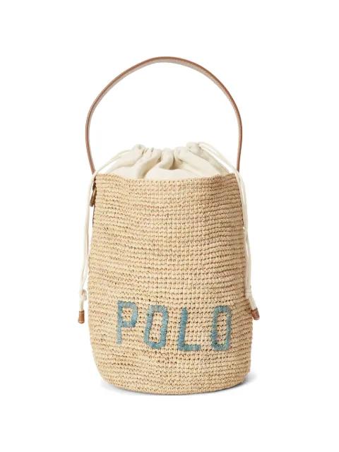 raffia bucket bag by POLO RALPH LAUREN