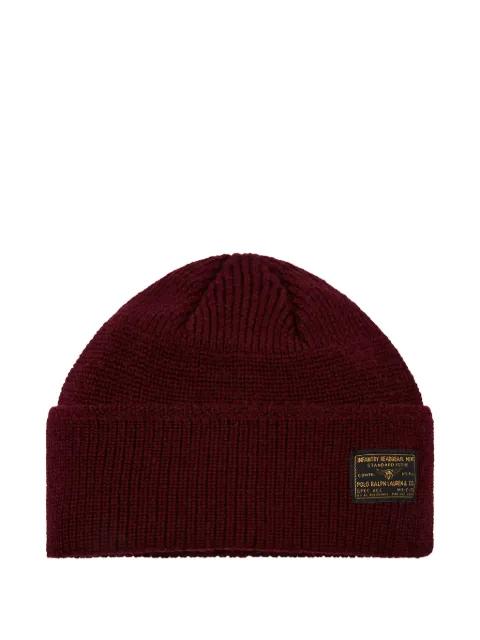 red beanie hat by POLO RALPH LAUREN