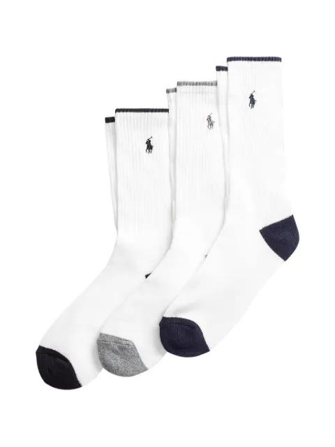 ribbed logo socks (set of three) by POLO RALPH LAUREN