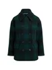 sculpted plaid wool-blend peacoat by POLO RALPH LAUREN