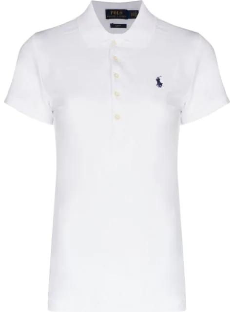 short-sleeved logo polo top by POLO RALPH LAUREN