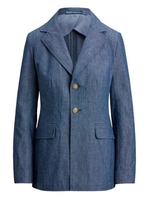 single-breasted chambray blazer by POLO RALPH LAUREN