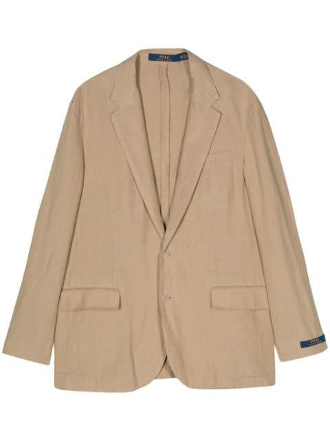 single-breasted linen blazer by POLO RALPH LAUREN