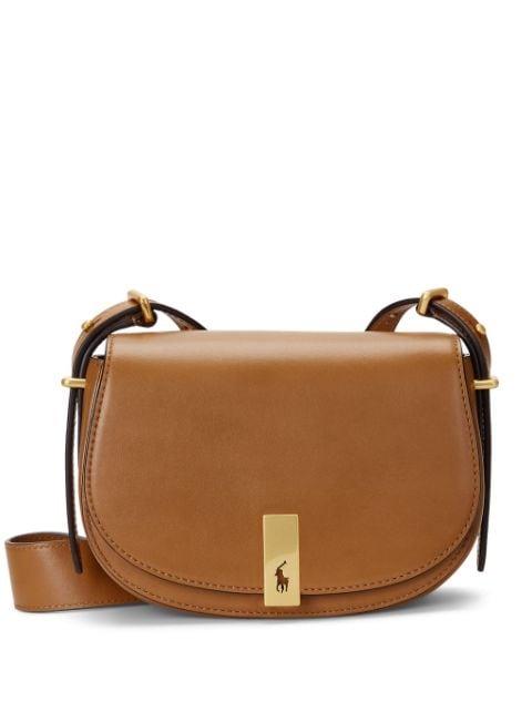 small logo-plaque leather crossbody bag by POLO RALPH LAUREN