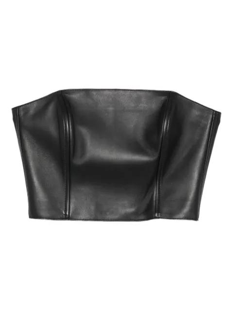 strapless leather top by POLO RALPH LAUREN