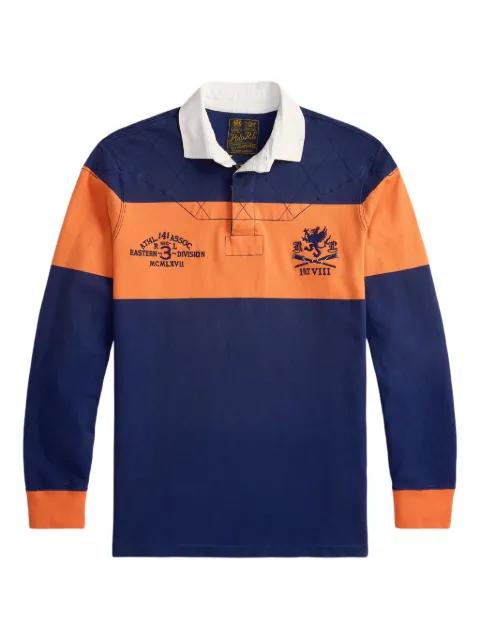 stripe-detail long-sleeved polo shirt by POLO RALPH LAUREN