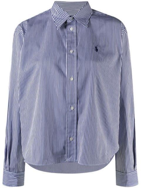 stripe-pattern cropped shirt by POLO RALPH LAUREN