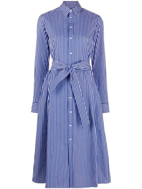 striped belted shirt dress by POLO RALPH LAUREN