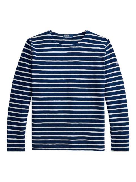 striped boat-neck top by POLO RALPH LAUREN