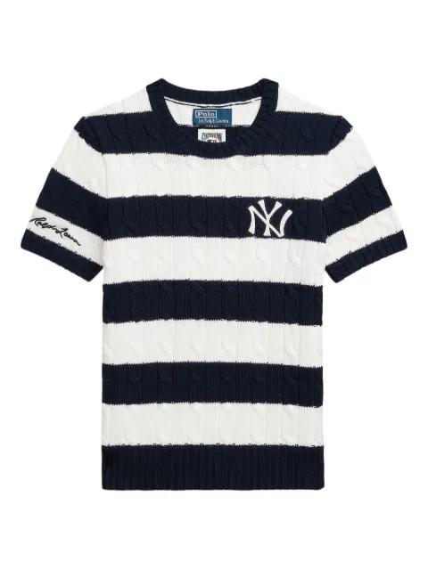 striped cable-knit sweater by POLO RALPH LAUREN