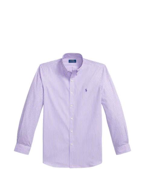 striped embroidered-logo shirt by POLO RALPH LAUREN