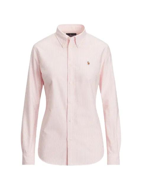 striped logo-embroidered shirt by POLO RALPH LAUREN