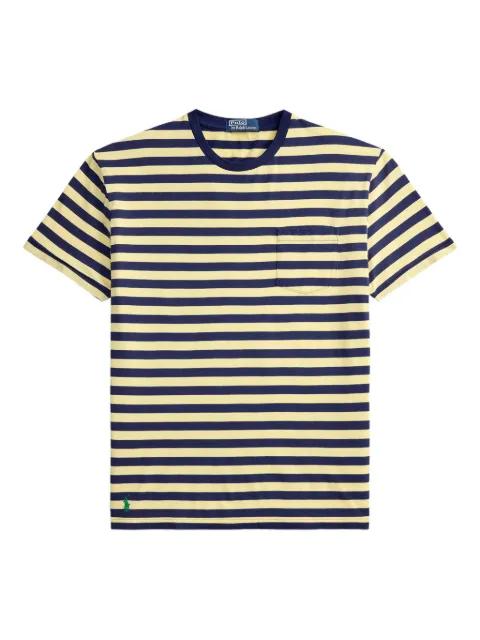 striped patch-pocket T-shirt by POLO RALPH LAUREN