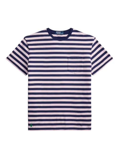 striped patch-pocket jersey T-shirt by POLO RALPH LAUREN