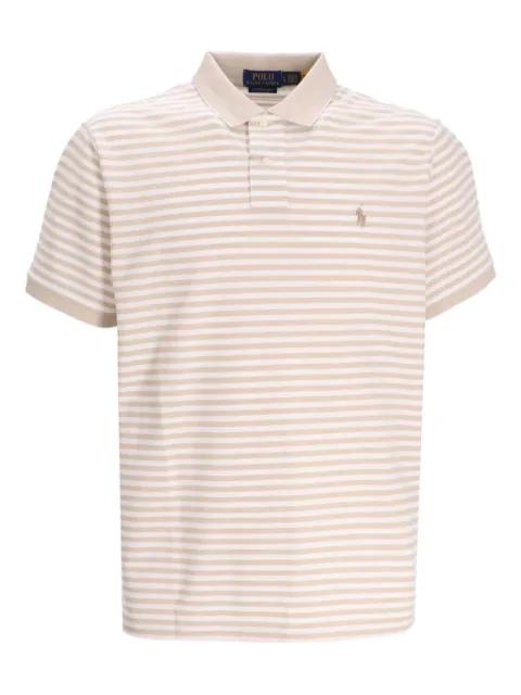 striped-pattern cotton polo shirt by POLO RALPH LAUREN