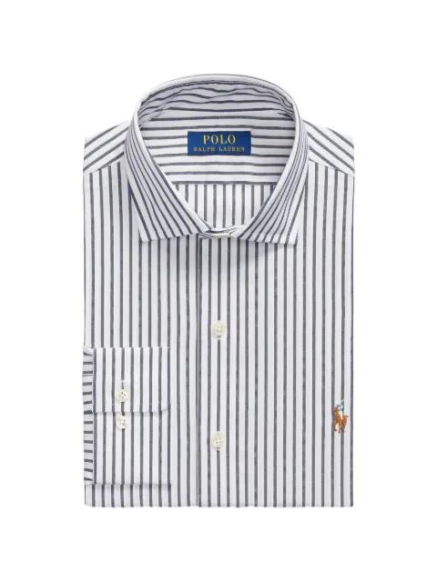 striped-pattern embroidered-logo shirt by POLO RALPH LAUREN
