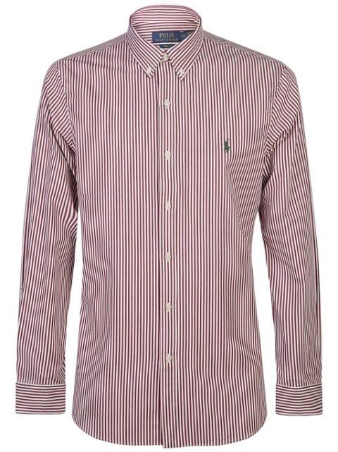 striped poplin shirt by POLO RALPH LAUREN