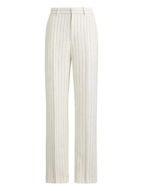 striped straight trousers by POLO RALPH LAUREN