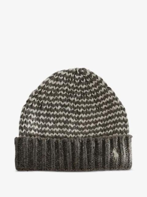 striped wool-blend beanie by POLO RALPH LAUREN