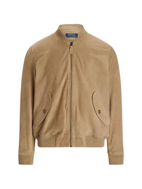 suede bomber jacket by POLO RALPH LAUREN