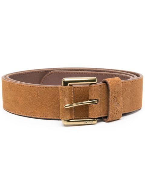 suede buckle belt by POLO RALPH LAUREN