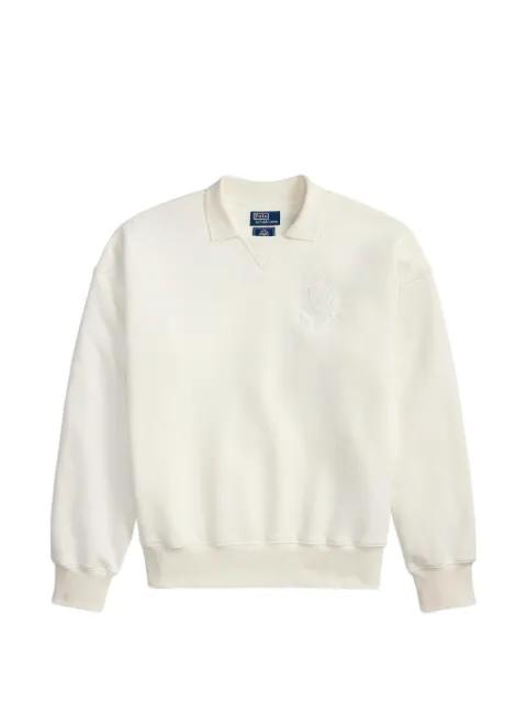 tennis crest collared sweatshirt by POLO RALPH LAUREN