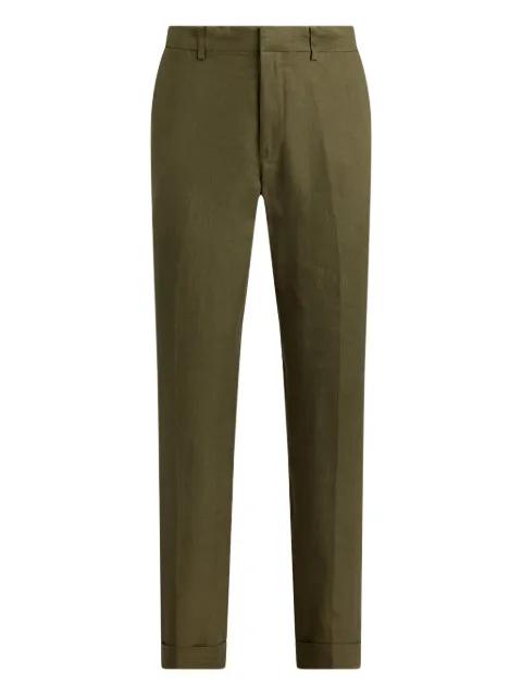 textured linen trousers by POLO RALPH LAUREN