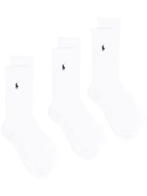 three-pack Polo Pony ankle socks by POLO RALPH LAUREN