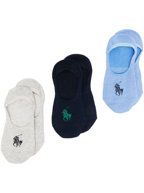 three-pack no show-foot socks by POLO RALPH LAUREN