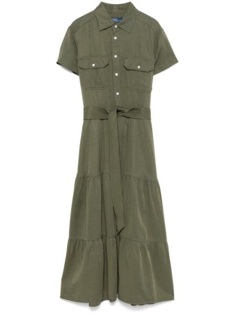 tiered midi dress by POLO RALPH LAUREN