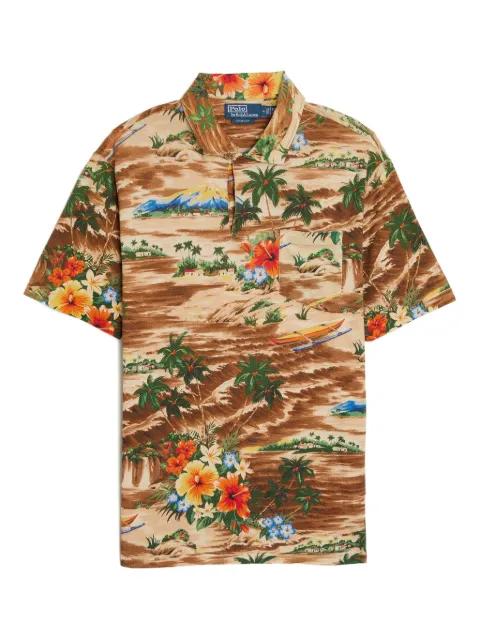 tropical-print short-sleeve polo shirt by POLO RALPH LAUREN