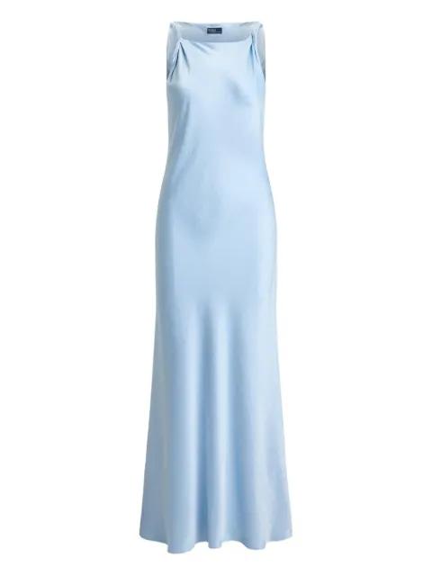 twisted-strap satin dress by POLO RALPH LAUREN