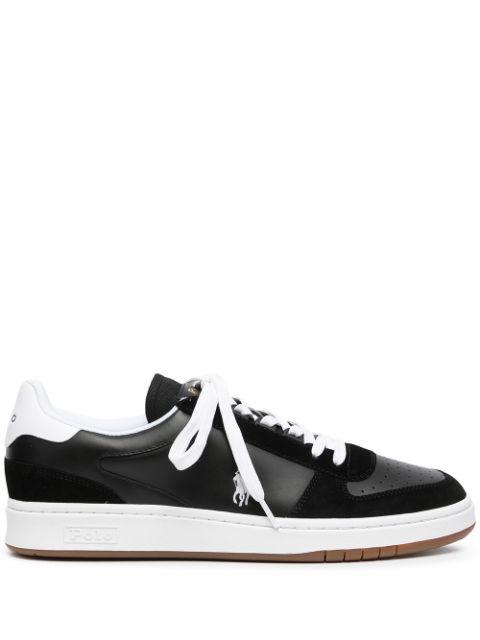two-tone lace-up sneakers by POLO RALPH LAUREN