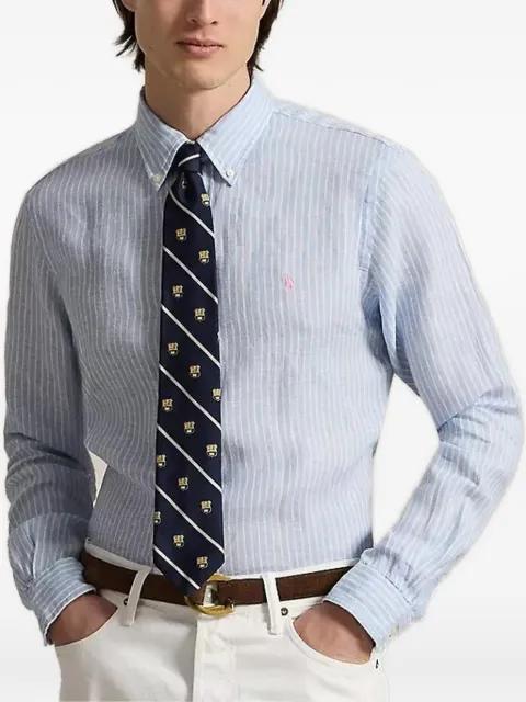 vertical-stripe long-sleeve shirt by POLO RALPH LAUREN