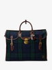 weekender plaid leather holdall by POLO RALPH LAUREN