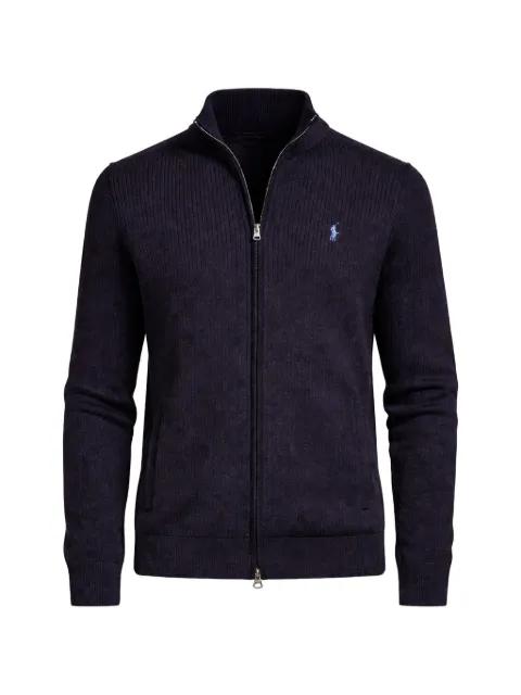 zip ribbed cardigan by POLO RALPH LAUREN