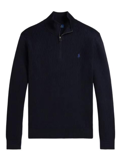 zip ribbed sweater by POLO RALPH LAUREN