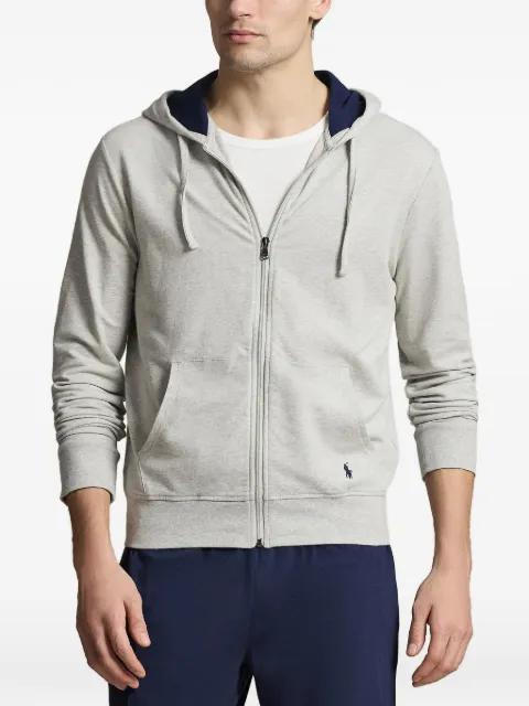 zip-up drawstring hoodie by POLO RALPH LAUREN