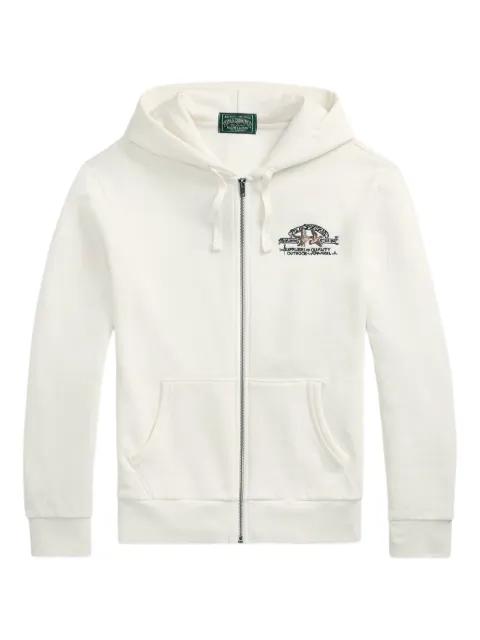 zip-up embroidered hoodie by POLO RALPH LAUREN