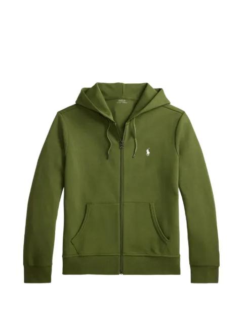 zip-up logo-embroidered sweater by POLO RALPH LAUREN