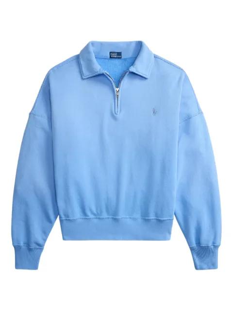 zip-up logo-embroidered sweatshirt by POLO RALPH LAUREN