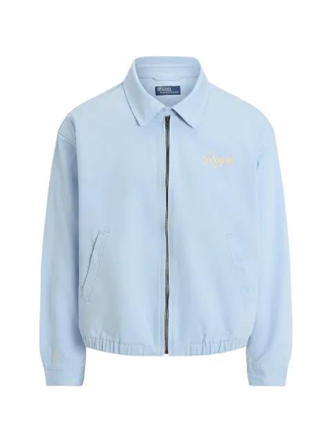 zipped embroidered-detail jacket by POLO RALPH LAUREN