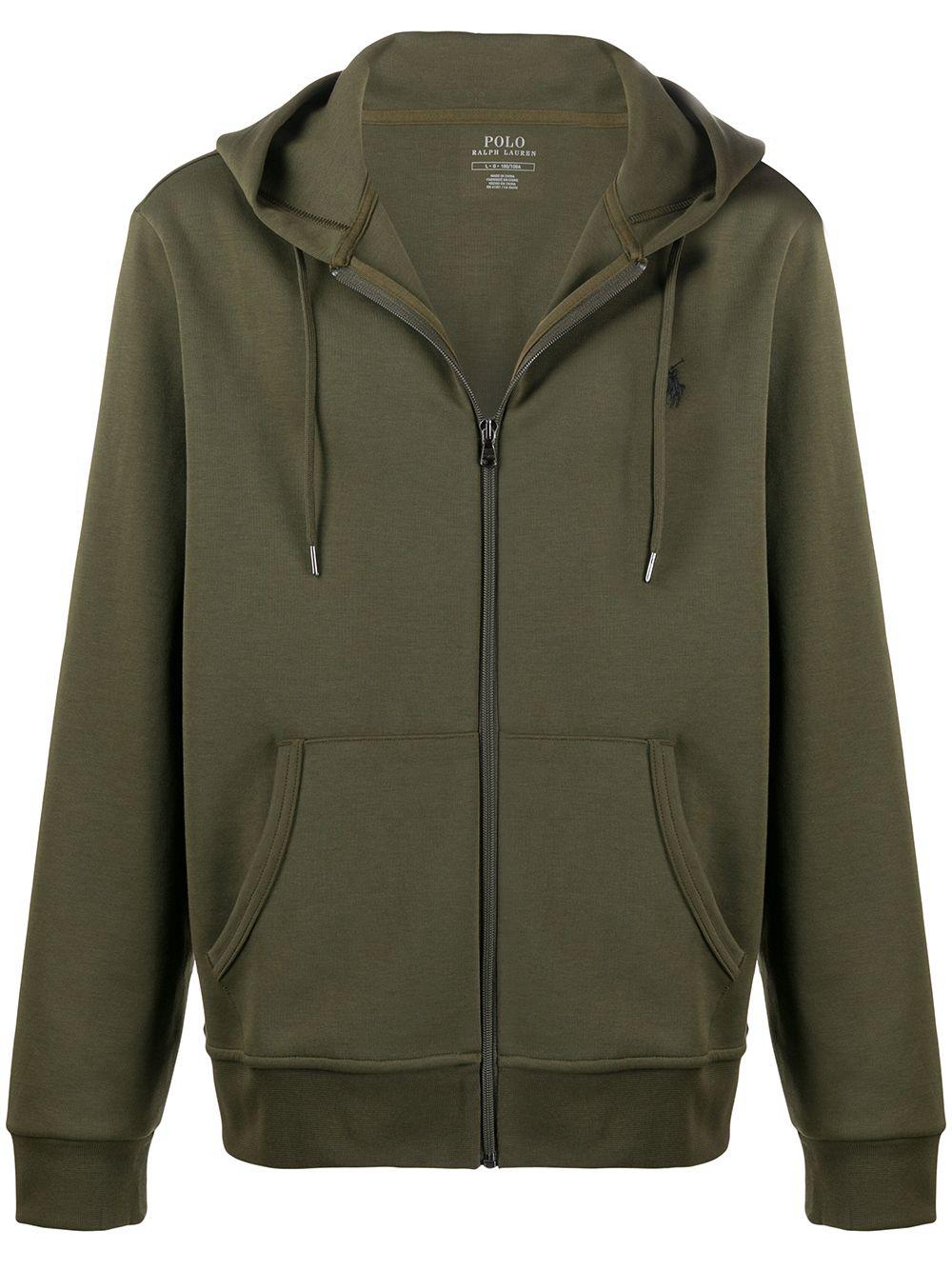 zipped long-sleeved hoodie by POLO RALPH LAUREN