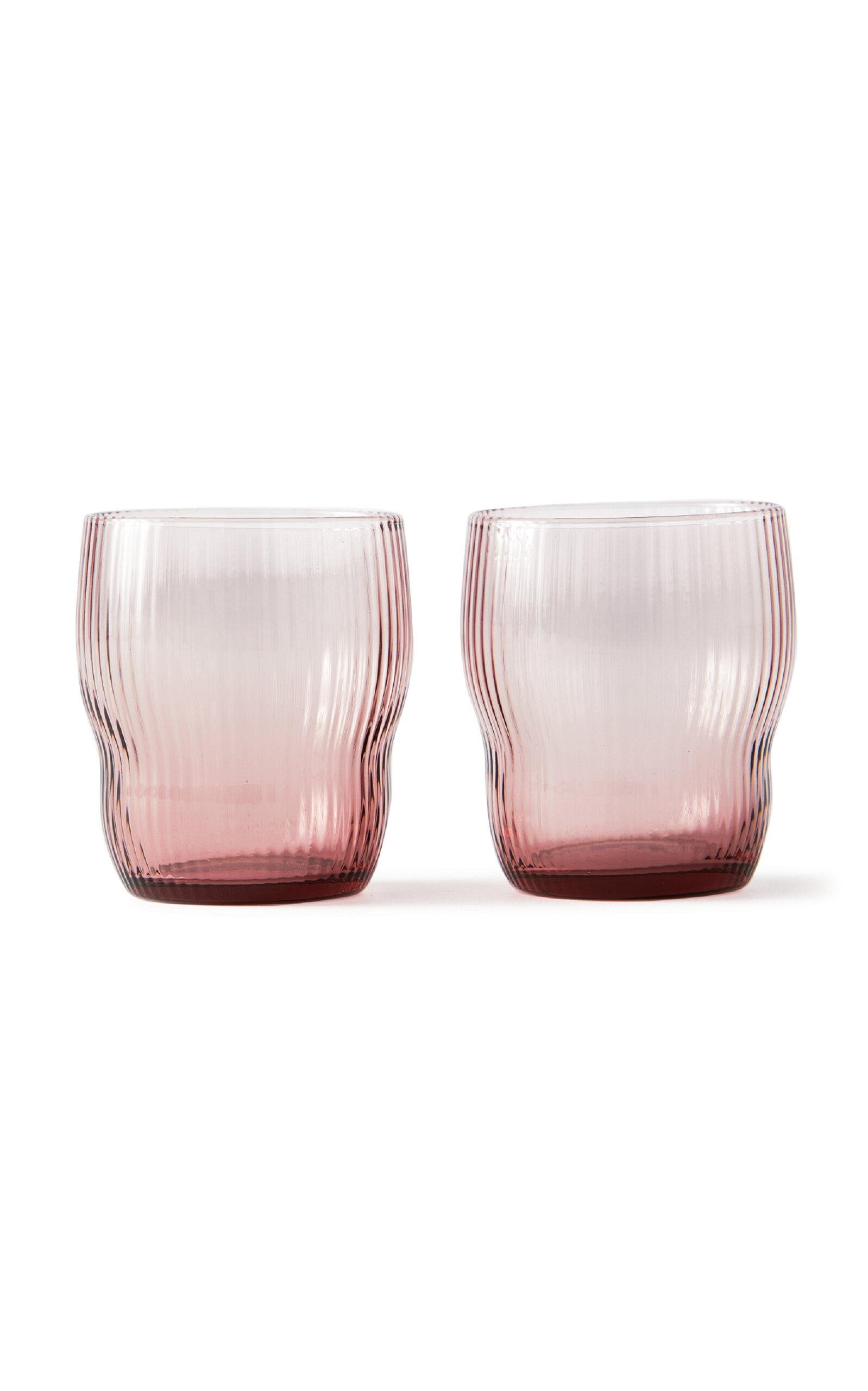 POLSPOTTEN - Set-of-Two Pum Glass Tumblers - Light Pink - Moda Operandi by POLSPOTTEN